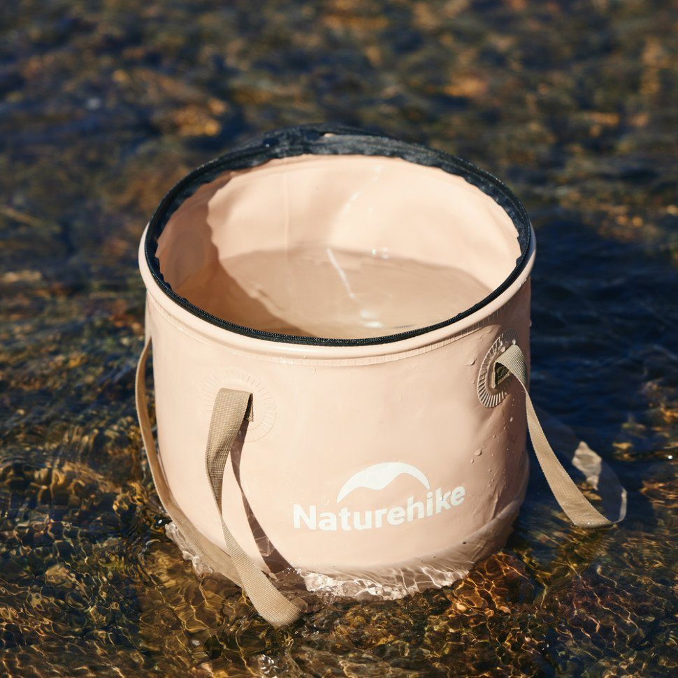 Складане відро для води з ЕВА Naturehike CNK2350CF010, 20 л, бежевий 11