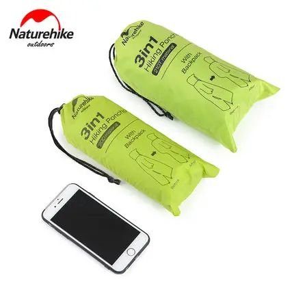 Пончо-дощовик 3 в 1 Naturehike NH17D002-M, 210T, зелений 9