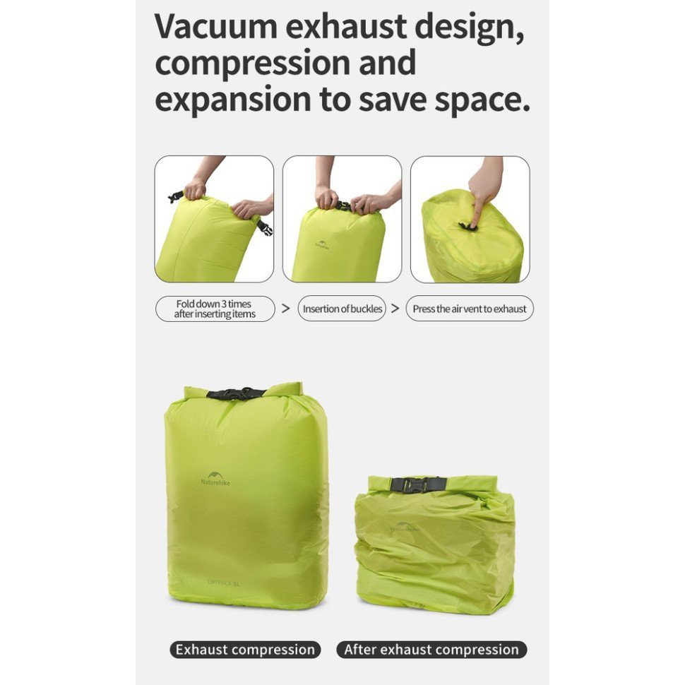 Гермомішок Naturehike CNK2550XB012, 4 л, білий 2