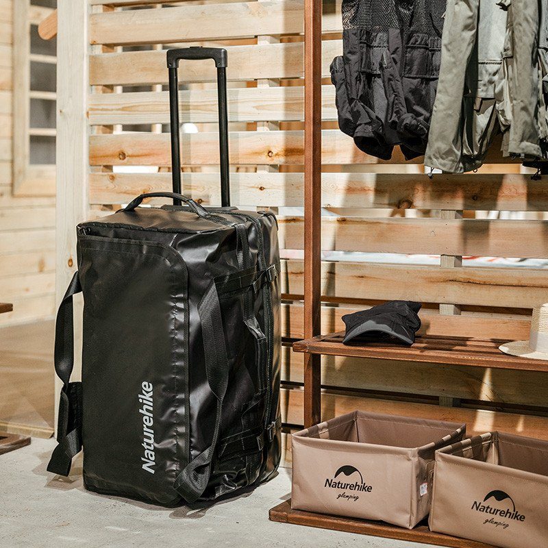 Сумка на колесах Naturehike NH21LX002, розмір S, чорна 3