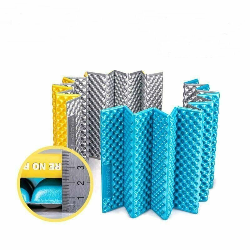 Килимок туристичний складаний одномісний IXPE Naturehike Thickened NH20FCD07 кемпінговий з алюмінієвою плівкою, 187x56x2,5 см, жовтий 3