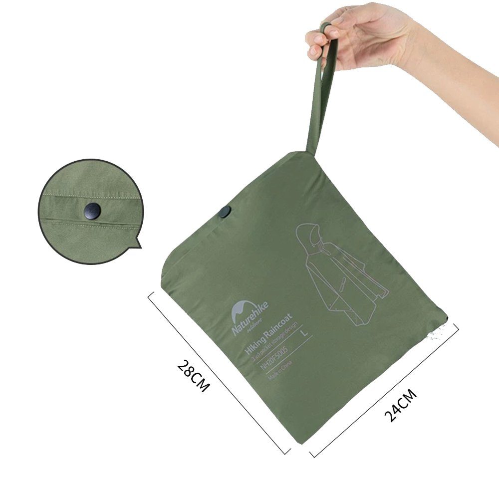 Плащ-дощовик Naturehike NH21FS036, p-p L, армійський зелений 2