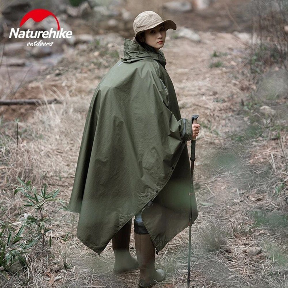 Плащ-дощовик Naturehike NH21FS036, p-p L, армійський зелений 4