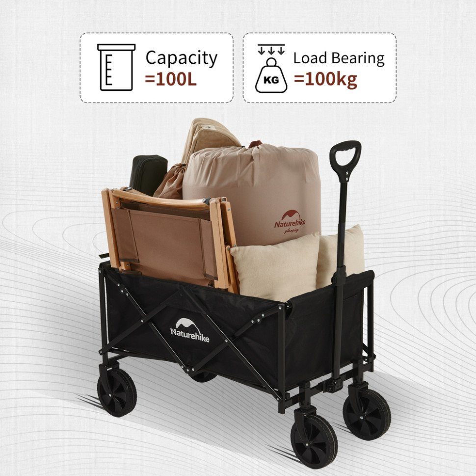 Складаний візочок Naturehike CNK2300JU014, чорний 4