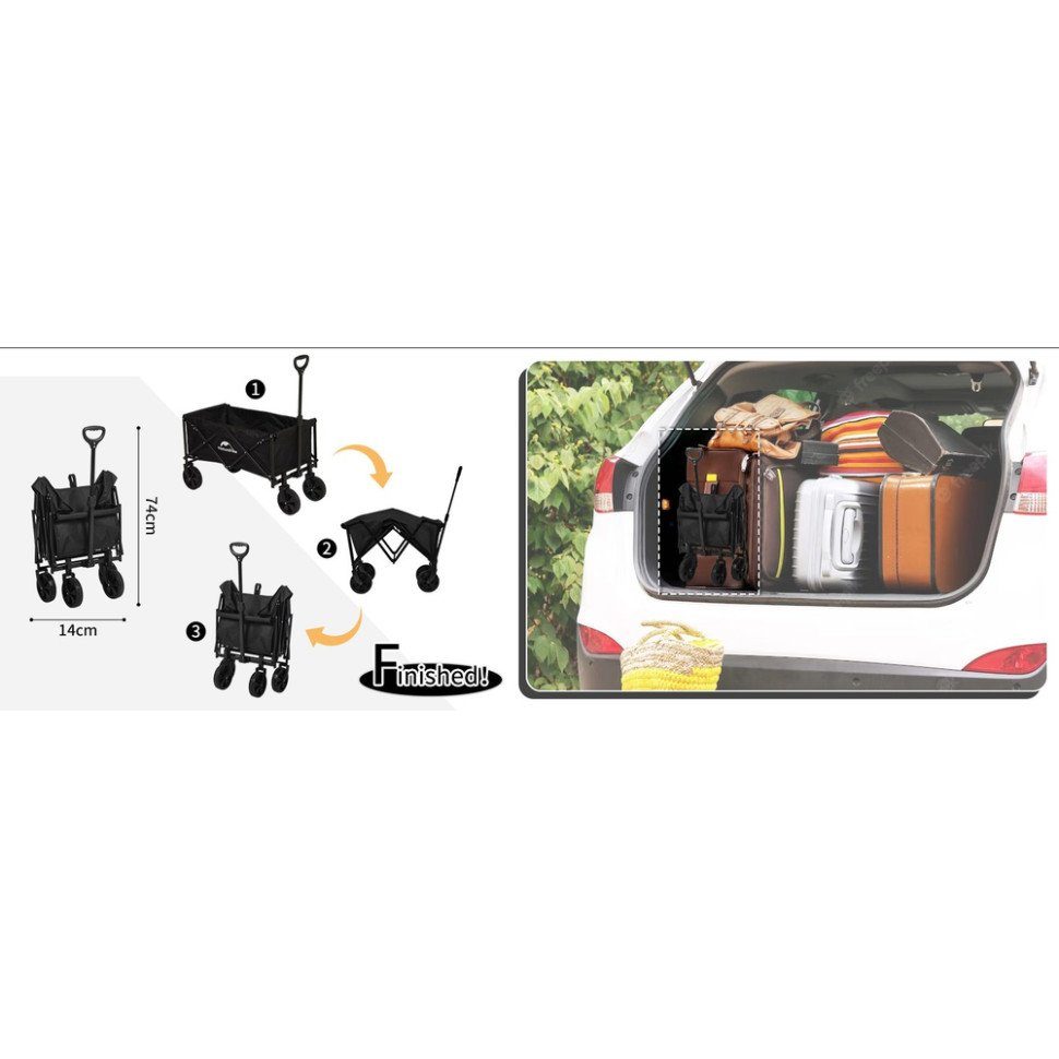 Складаний візочок Naturehike CNK2300JU014, чорний 11