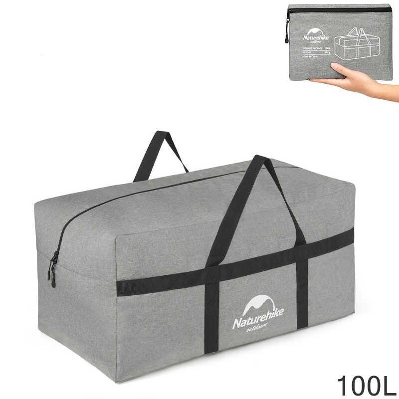 Сумка для зберігання портативна Naturehike NH17S021-L, 100 л, світло-сірий 3