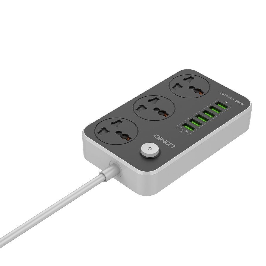 Мережевий Подовжувач LDNIO SC3604 6USB-A / 3 Sockets 2m 4