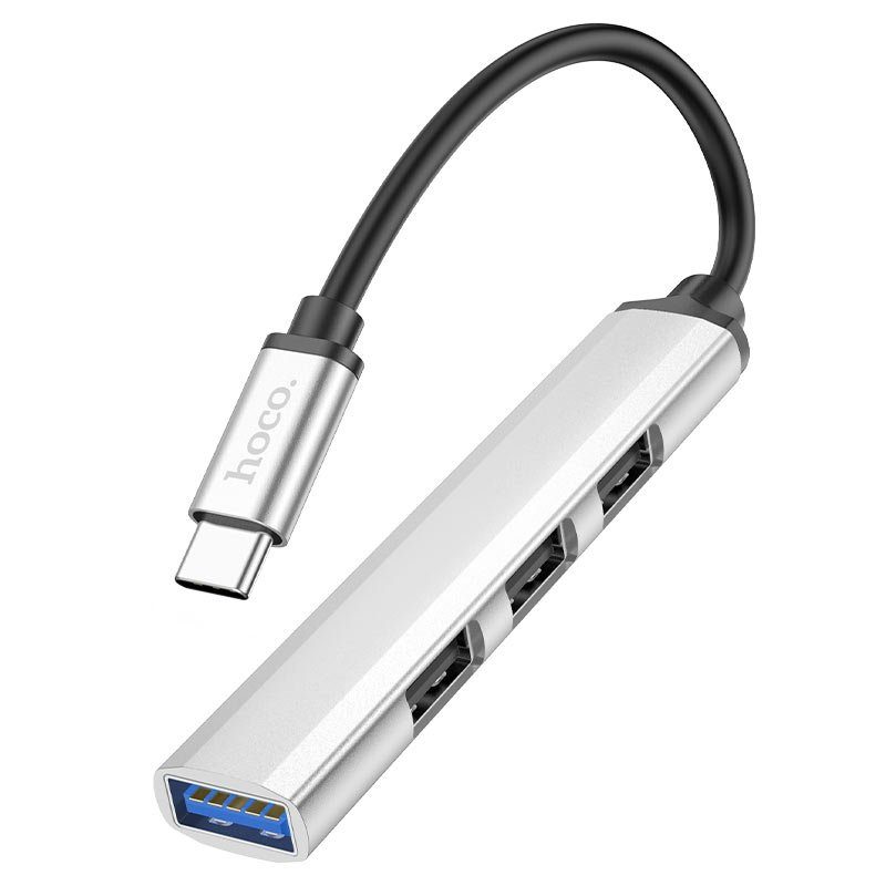Хаб USB Hoco HB26 4 in 1 adapter(Type-C to USB3.0+USB2.0*3) 4