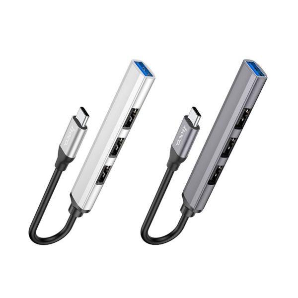 Хаб USB Hoco HB26 4 in 1 adapter(Type-C to USB3.0+USB2.0*3)