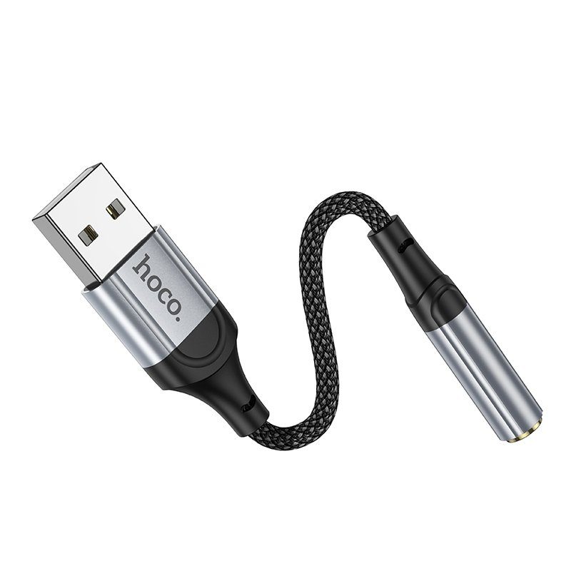 Перехідник Hoco LS36 Sound Card USB to AUX 3.5mm (female) 12cm 7