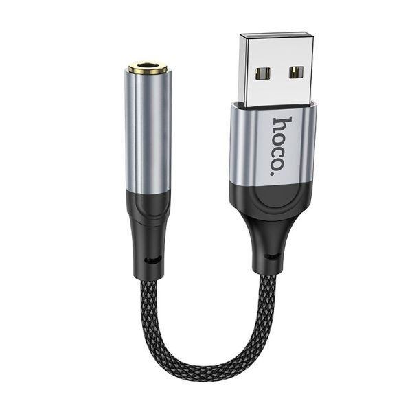 Перехідник Hoco LS36 Sound Card USB to AUX 3.5mm (female) 12cm