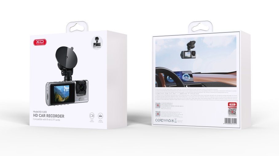 Відеореєстратор XO XJ03 2-inch 1080P+Камера Заднего Вида 2