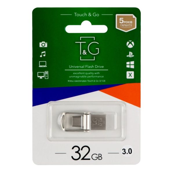 USB OTG флеш-накопичувач 3.0 Type C 32GB T&G металева серія 104