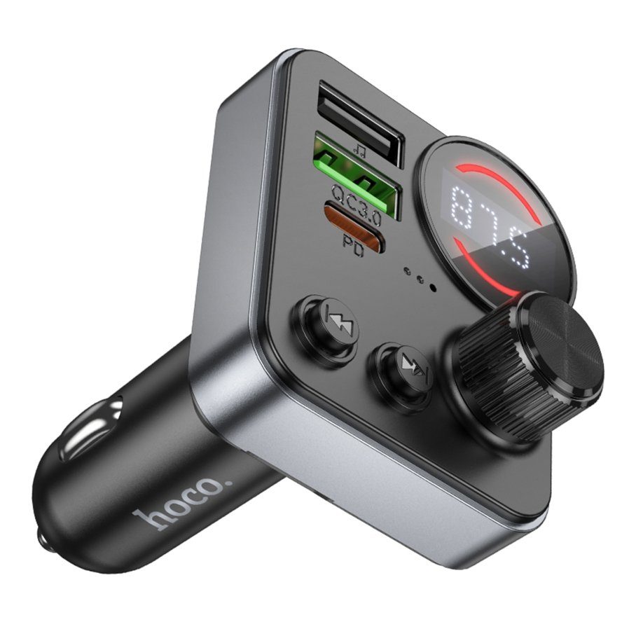 FM-трансмітер Hoco E86 USB-C PD30W+USB-A QC18W/TF/BT5.4 Total 48W 5