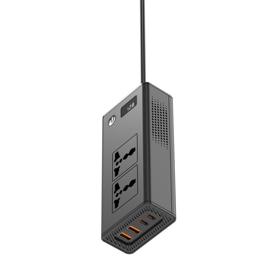 Автомобільний Інвертор XO CZ027 2 Sockets/2USB-C PD20W/2USB-A QC36W 200W 3
