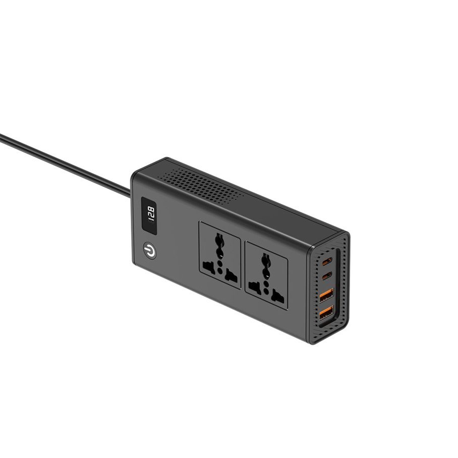 Автомобільний Інвертор XO CZ027 2 Sockets/2USB-C PD20W/2USB-A QC36W 200W 5