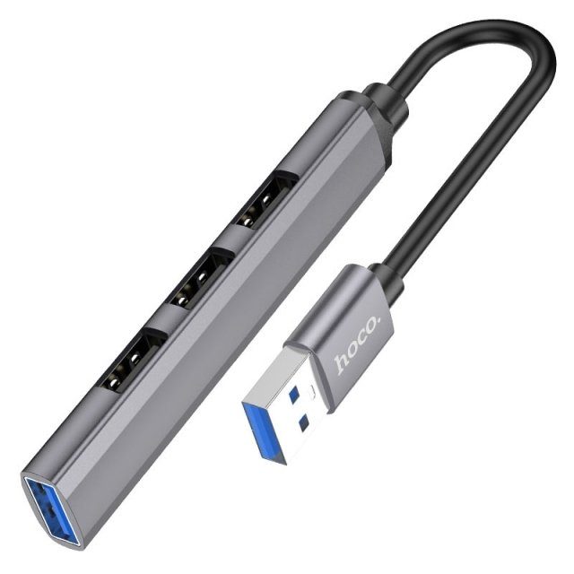 Хаб USB Hoco HB26 4 in 1 adapter(USB to USB3.0+USB2.0*3) 5