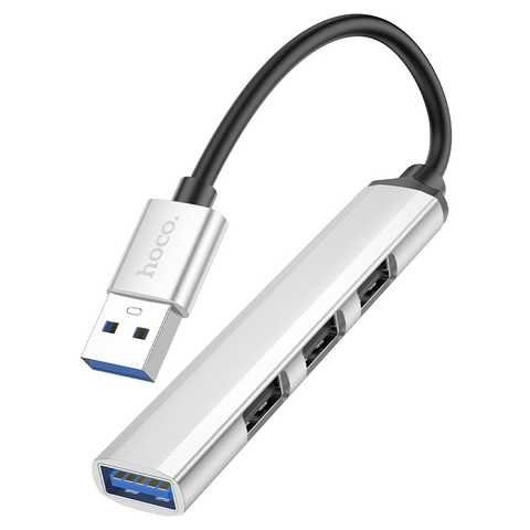 Хаб USB Hoco HB26 4 in 1 adapter(USB to USB3.0+USB2.0*3) 4