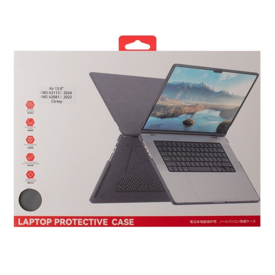 Накладка PC+PU AMO-PU for MacBook Air 13" 2025/2024/2022 (M4 A3240/M2 A2681/M3 A3113) 2