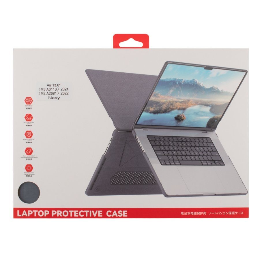 Накладка PC+Fabric AMO-TRI for MacBook Air 13" 2025/2024/2022 (M4 A3240/M2 A2681/M3 A3113) 2