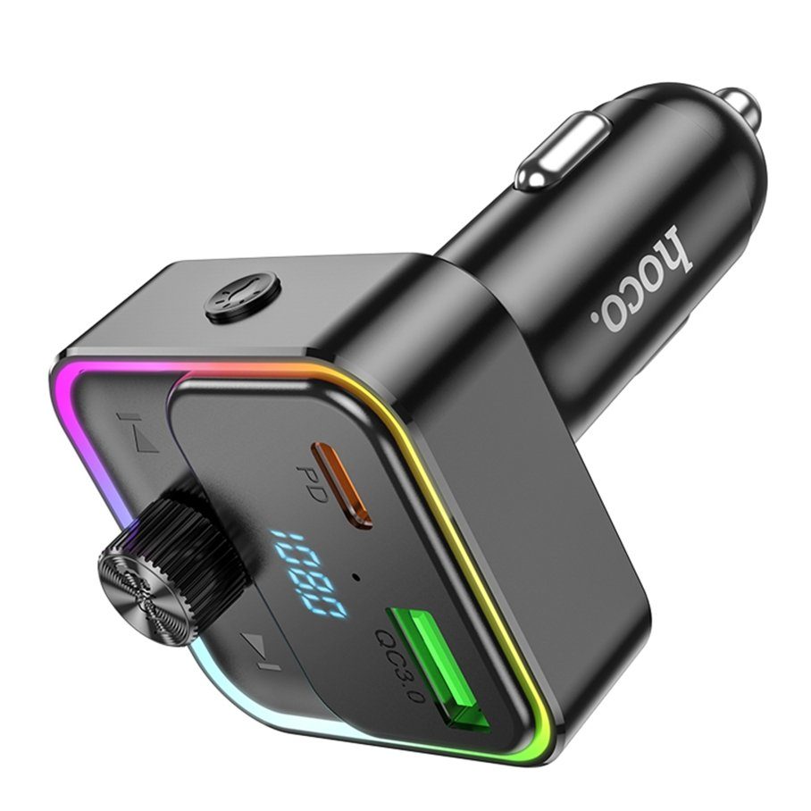 FM-трансмітер Hoco E81 USB-C PD30W+USB-A QC18W/BT5.0 Total 30W 5
