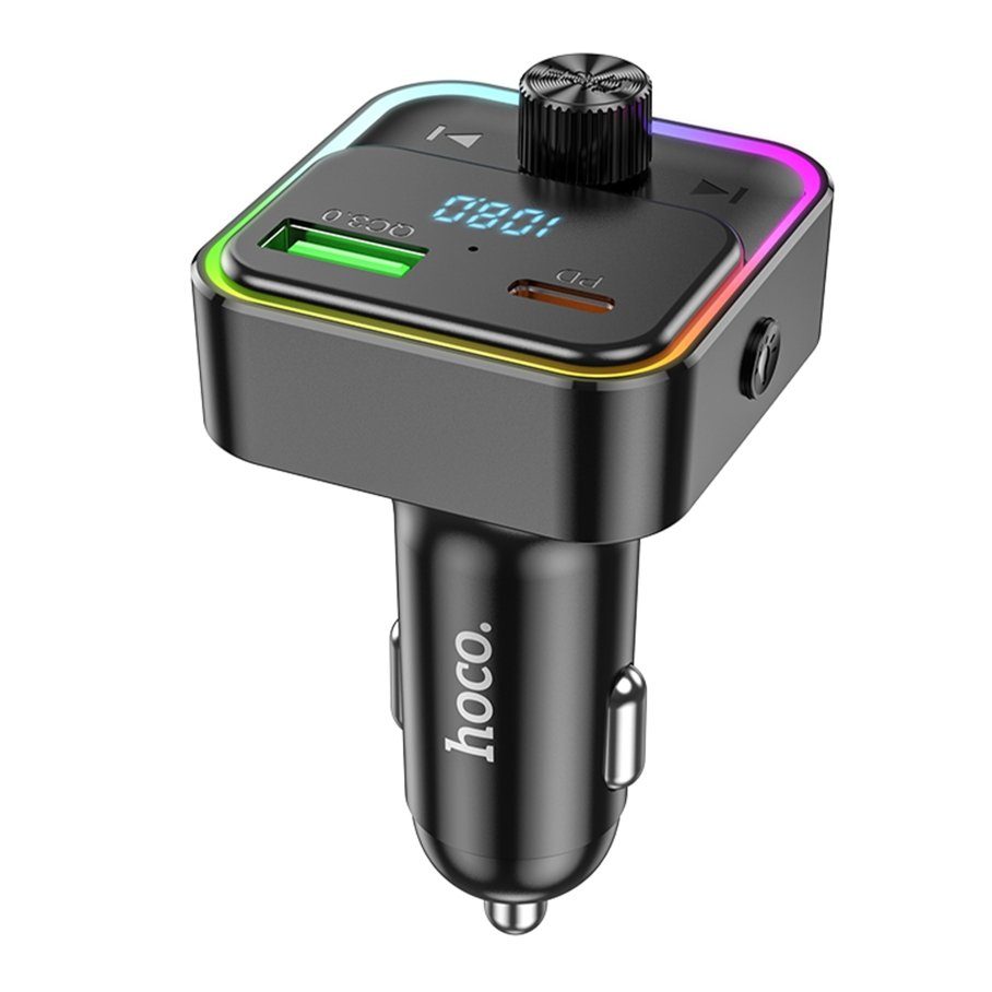 FM-трансмітер Hoco E81 USB-C PD30W+USB-A QC18W/BT5.0 Total 30W 3