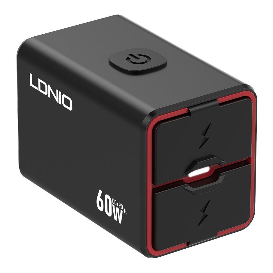 Мото Інвертор LDNIO C108 1USB/1USB-C 60W+Type-C to Type-C
