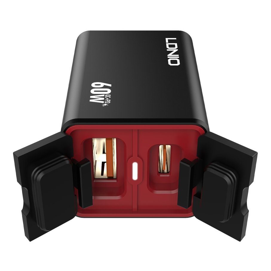 Мото Інвертор LDNIO C108 1USB/1USB-C 60W+Type-C to Type-C 3