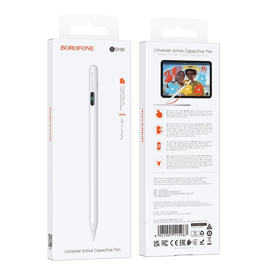 Стілус Borofone BG100 Universal Active Capacitive Pen 2