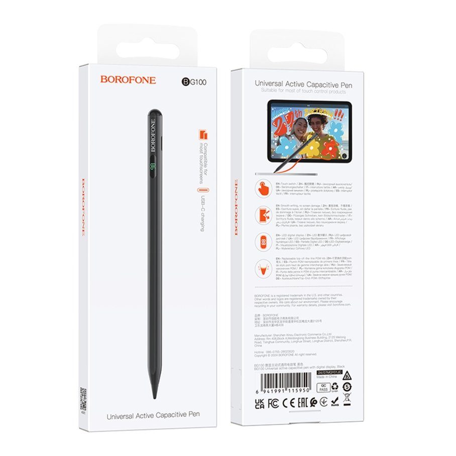 Стілус Borofone BG100 Universal Active Capacitive Pen 3