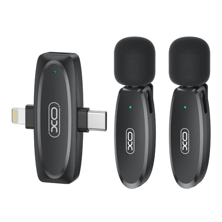 Мікрофон Петличний Бездротовий XO MKF010 Twin Type-C+IP
