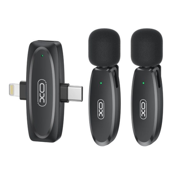 Мікрофон Петличний Бездротовий XO MKF010 Twin Type-C+IP