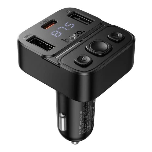 FM-трансмітер Hoco E87 USB-C PD20W+USB 15W/BT5.4 Total 35W