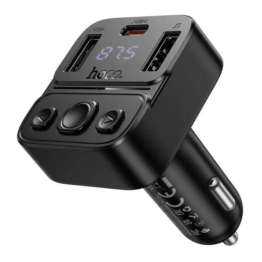 FM-трансмітер Hoco E87 USB-C PD20W+USB 15W/BT5.4 Total 35W 4