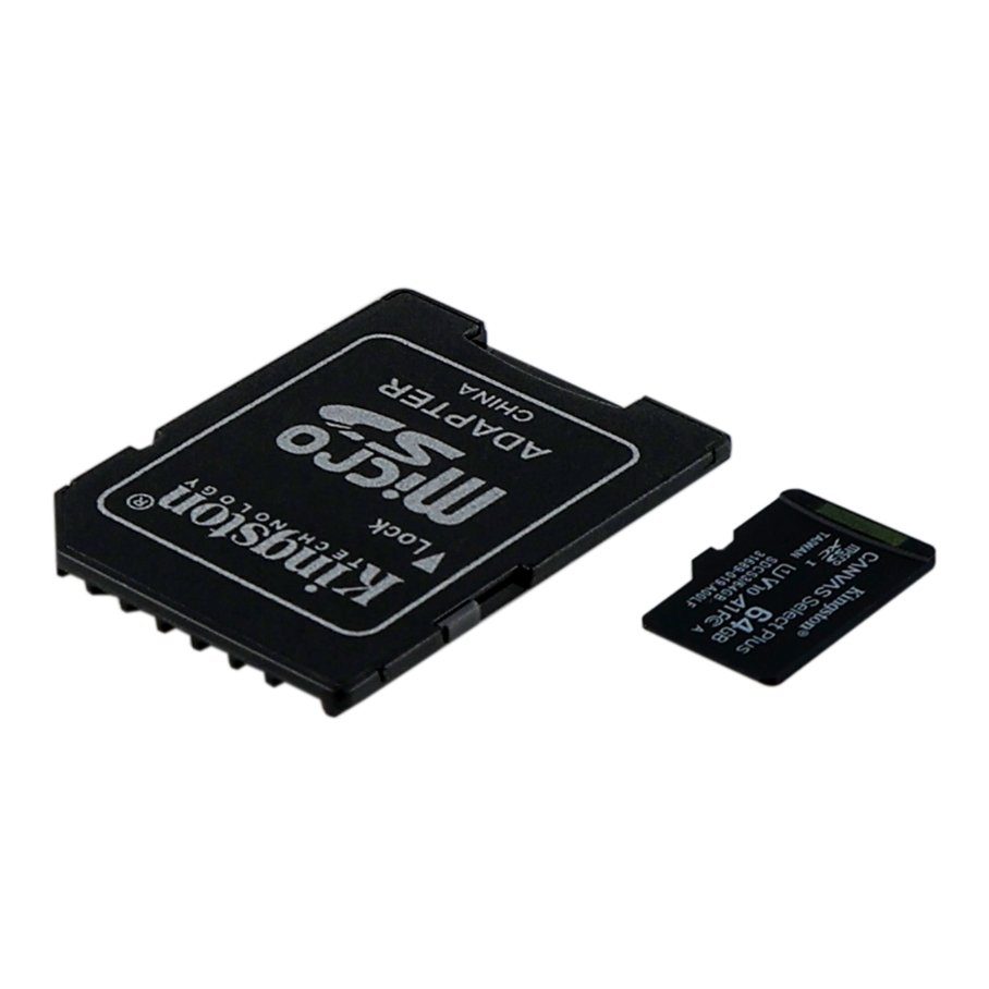 Карта Пам'яті Kingston Canvas Select Plus Gen3 microSDXC (UHS-1) 64gb 10 Class & Adapter 2