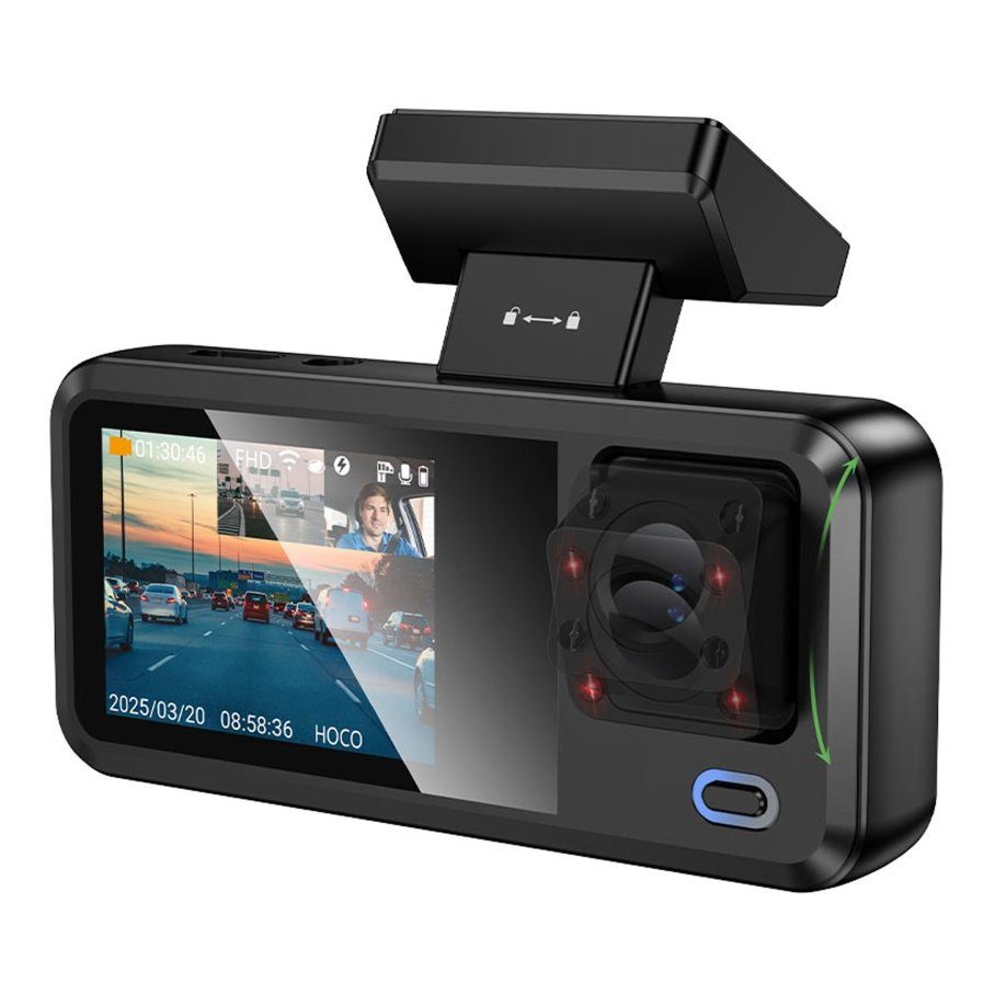 Відеореєстратор Hoco DV15 2-inch 720P/Wi-Fi App/ 3 Камери