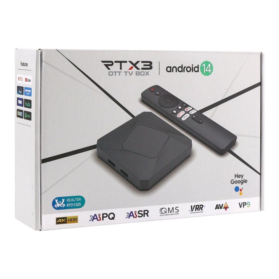 Смарт ТВ-приставка RT-X3 4/32Gb 4K HDR10+ 2