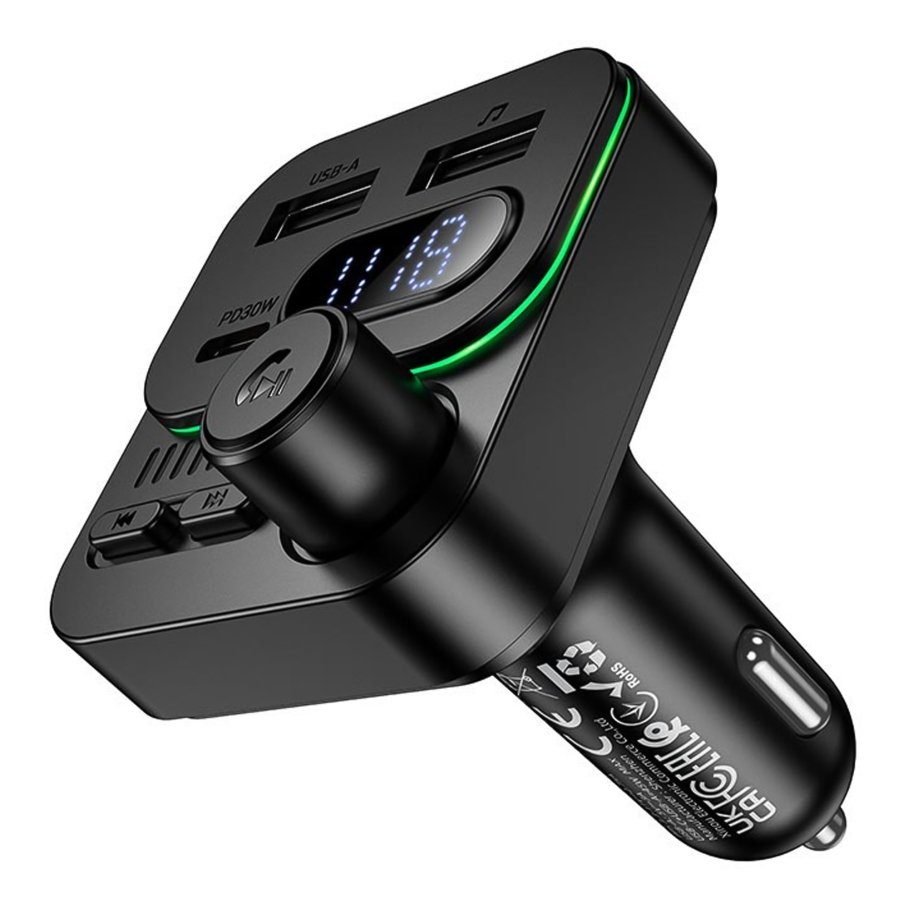 FM-трансмітер BC61 USB-C PD30W+USB-A 15W/BT5.4 Total 45W 4