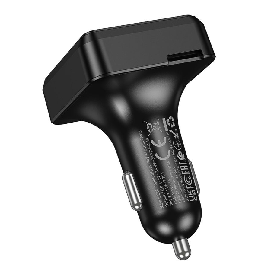 FM-трансмітер Hoco E89 USB-C PD30W+USB 15W/TF/BT5.4 Total 45W 6