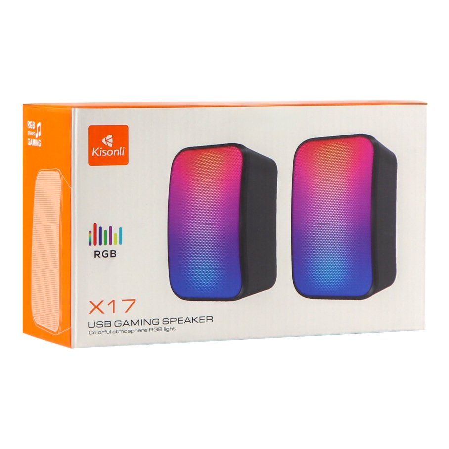 Комп'ютерні колонки Kisonli X17 RGB 5