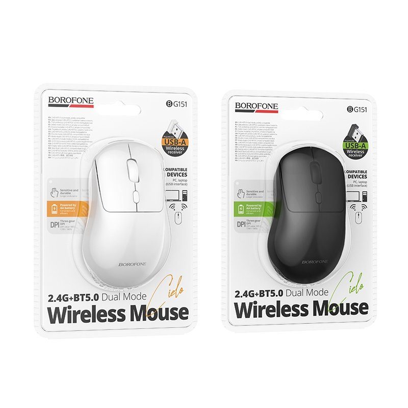 Бездротова Миша Borofone BG151 Cielo 2.4G + Bluetooth 5