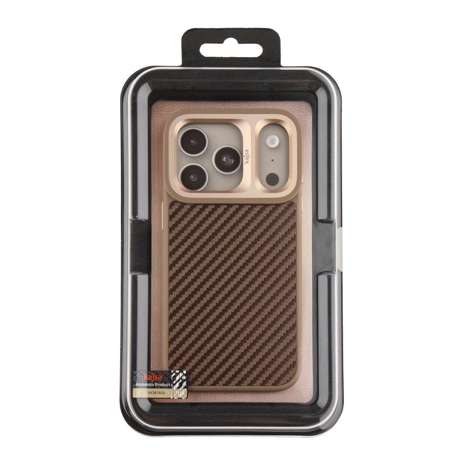 Чохол Kajsa Glamorous Collection Straw Mat Pattern with MagSafe для iPhone 17 Pro Max 4