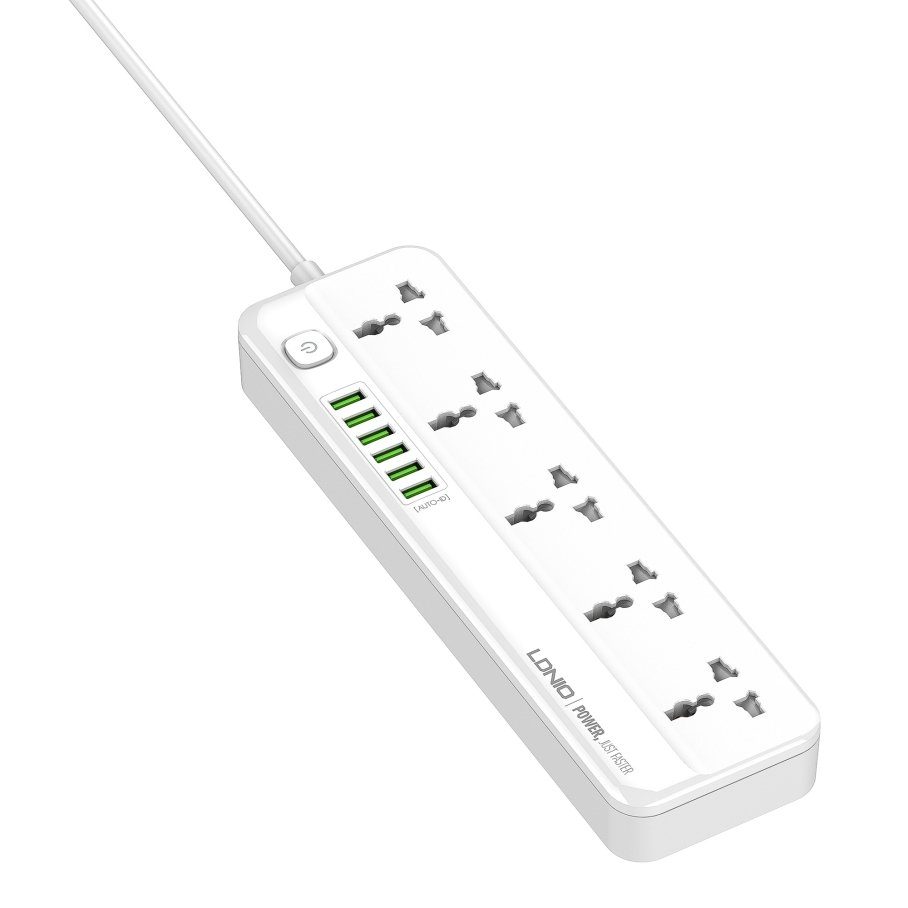 Мережевий подовжувач LDNIO SC5614 6USB-A / 5 Sockets 2m 6