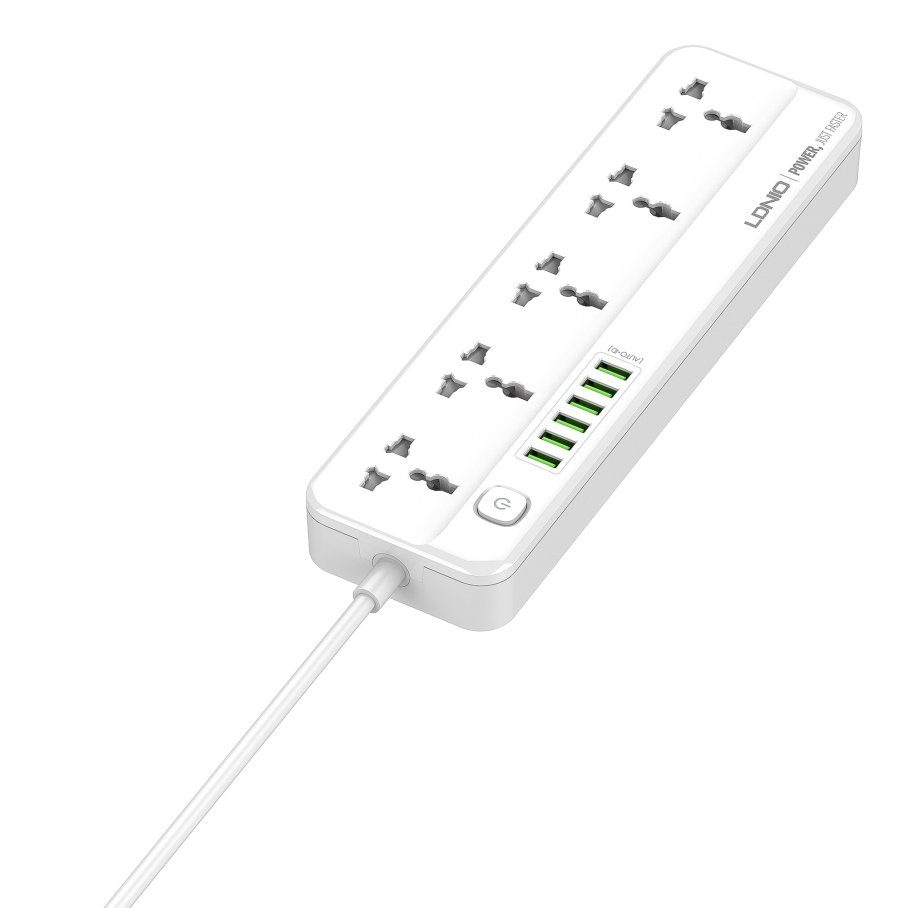 Мережевий подовжувач LDNIO SC5614 6USB-A / 5 Sockets 2m 8