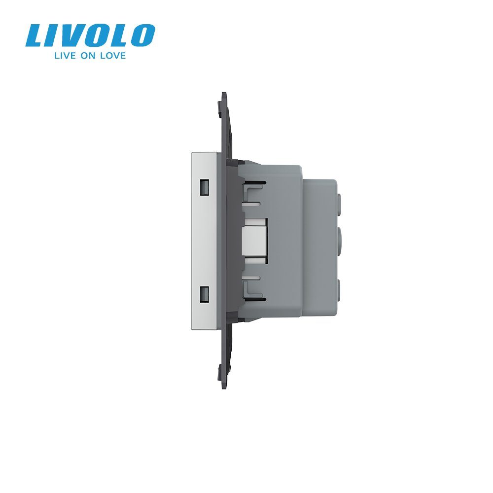 Електрична розетка LIVOLO із заземленням, шторки, 250В 16А, настінна дизайнерська 2