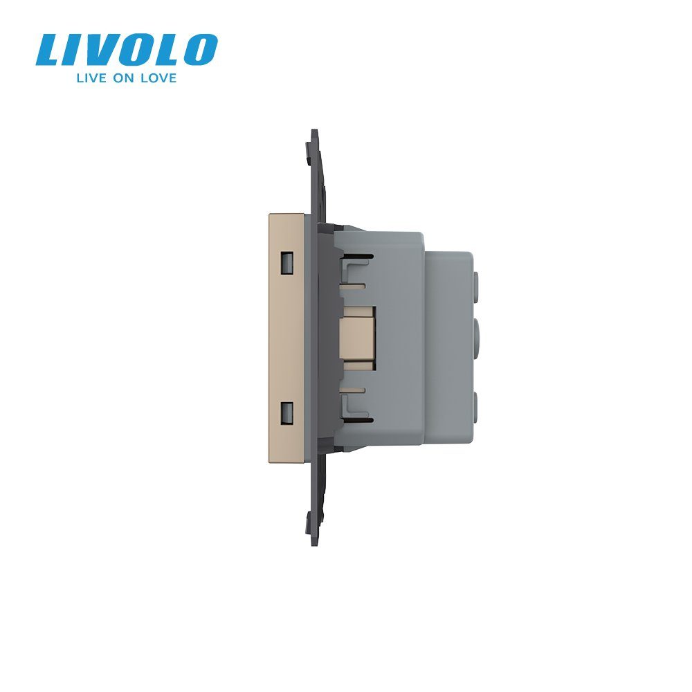 Електрична розетка LIVOLO із заземленням, шторки, 250В 16А, настінна дизайнерська 2