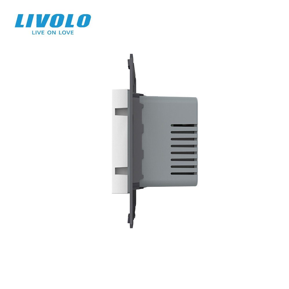 Розумний Wi-Fi терморегулятор LIVOLO сенсорний для водяної теплої підлоги, білий, модуль без рамки 3