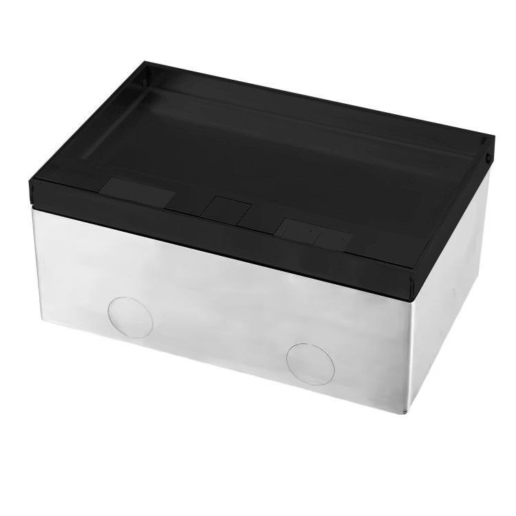 Розетка підлогова LIVOLO, прихованого монтажу, 2 розетки, USB-A та USB Type-C 36 Вт, нержавіюча сталь, чорна 2