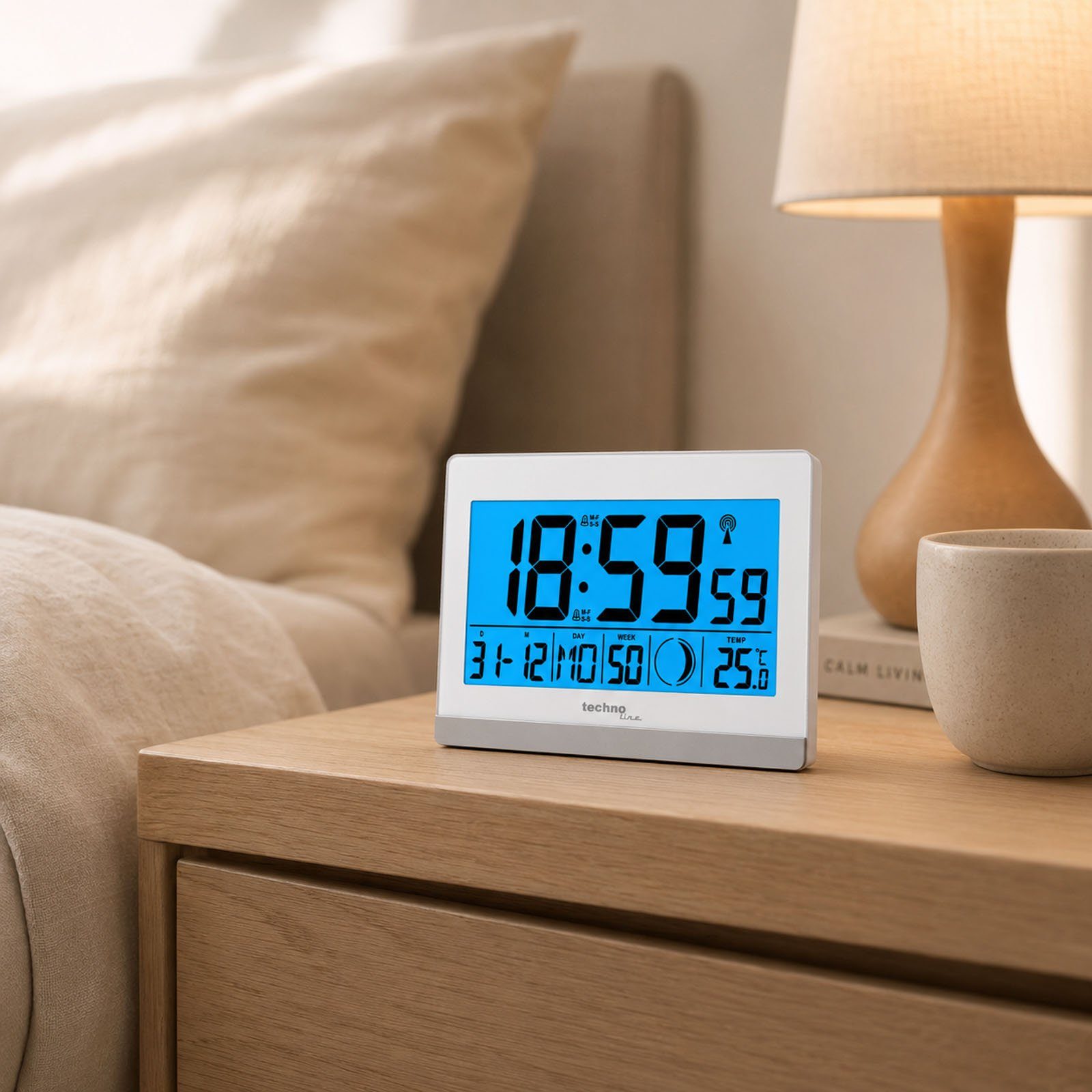 Годинник настільний Technoline WS8056 White/Silver (WS8056) 2