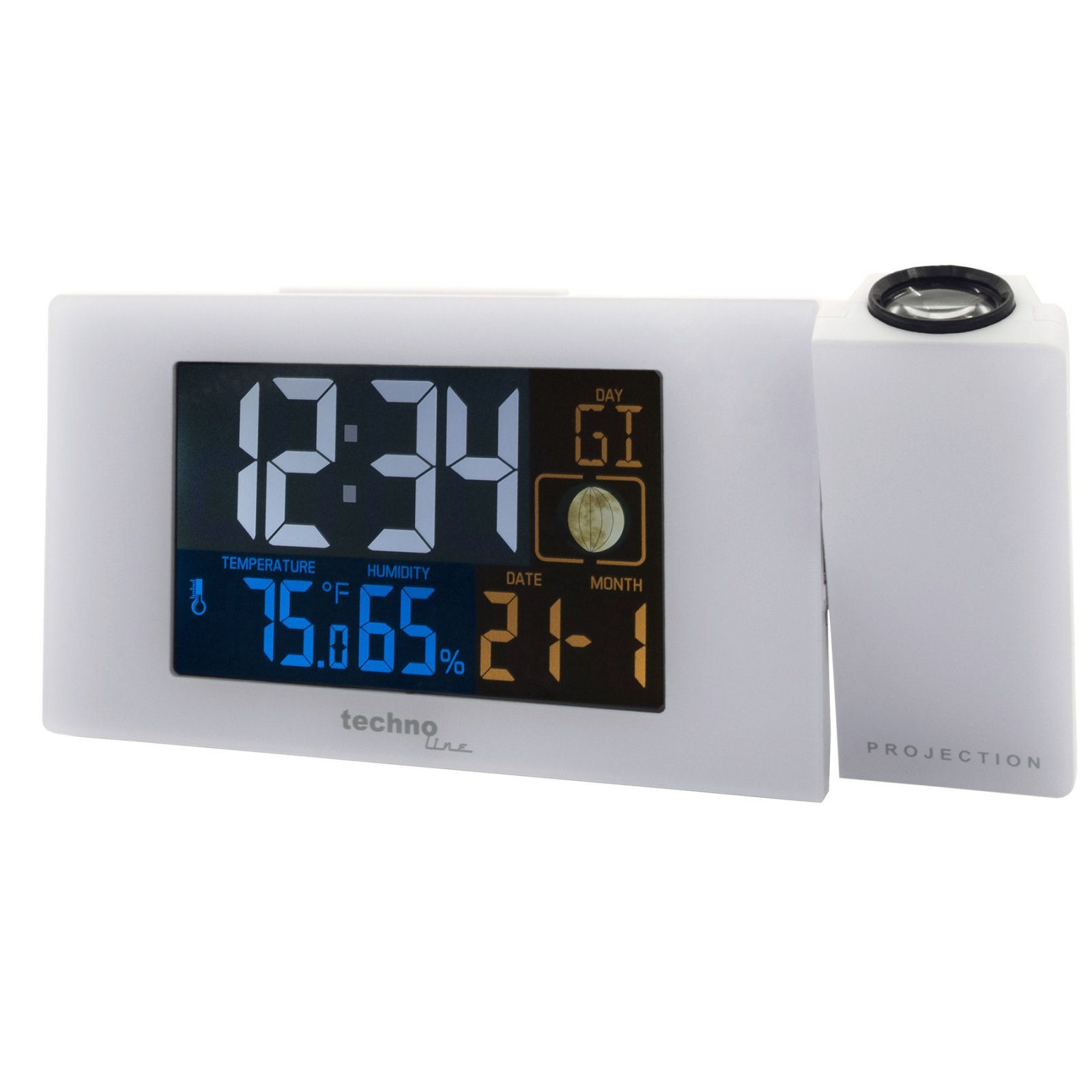 Годинник проекційний Technoline WT537 White (WT537) 2